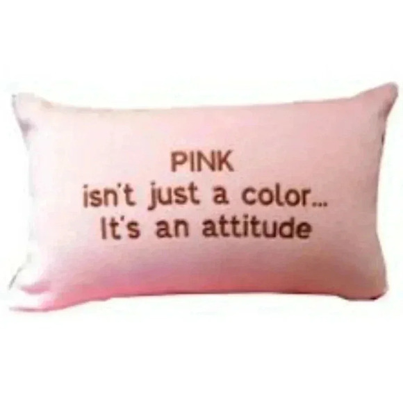 123 Creations Ink Cashmere Wool Throw Pillow Pink Isn't Just a Color Fun… - Picture 1 of 1